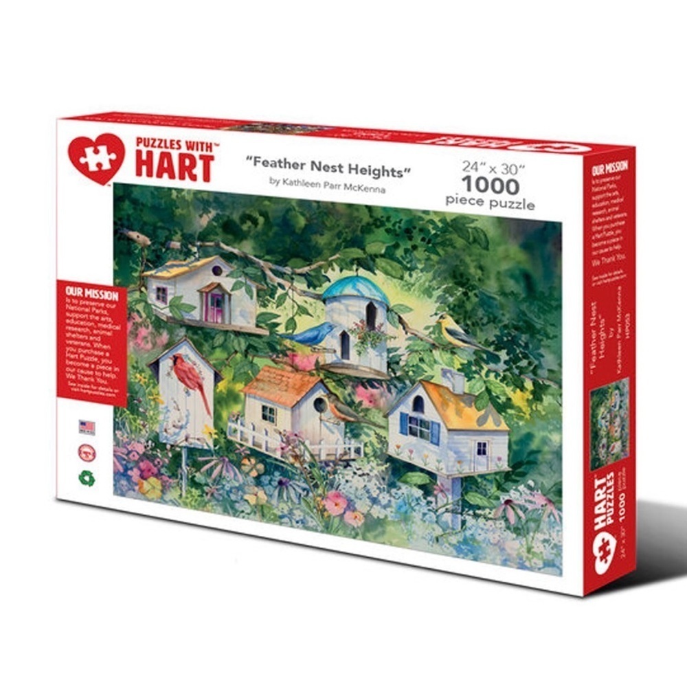 NWT PUZZLES WITH HART Feather Nest Heights, 1000 piece